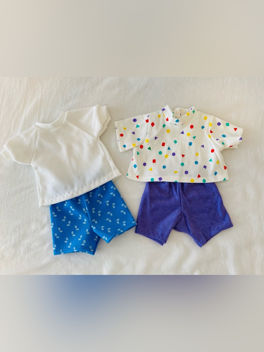 2 Piece Shirt and Short Sets for Smaller Sized Dolls